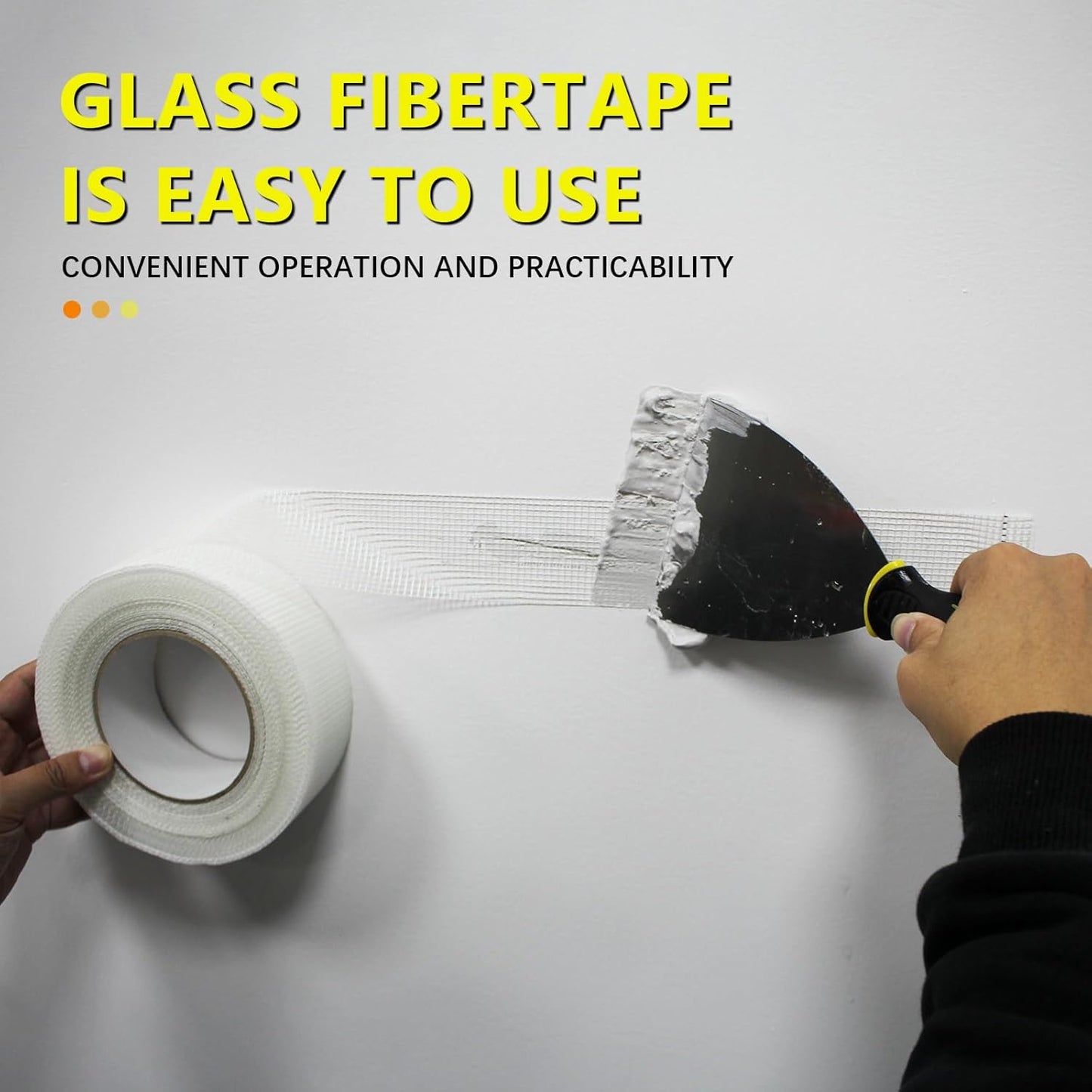 20" 100 Feet Drywall Joint Tape, Self-Adhesive Encrypted Fiberglass Drywall Repair Mesh Tape for Wall Cracks and Seam Patch