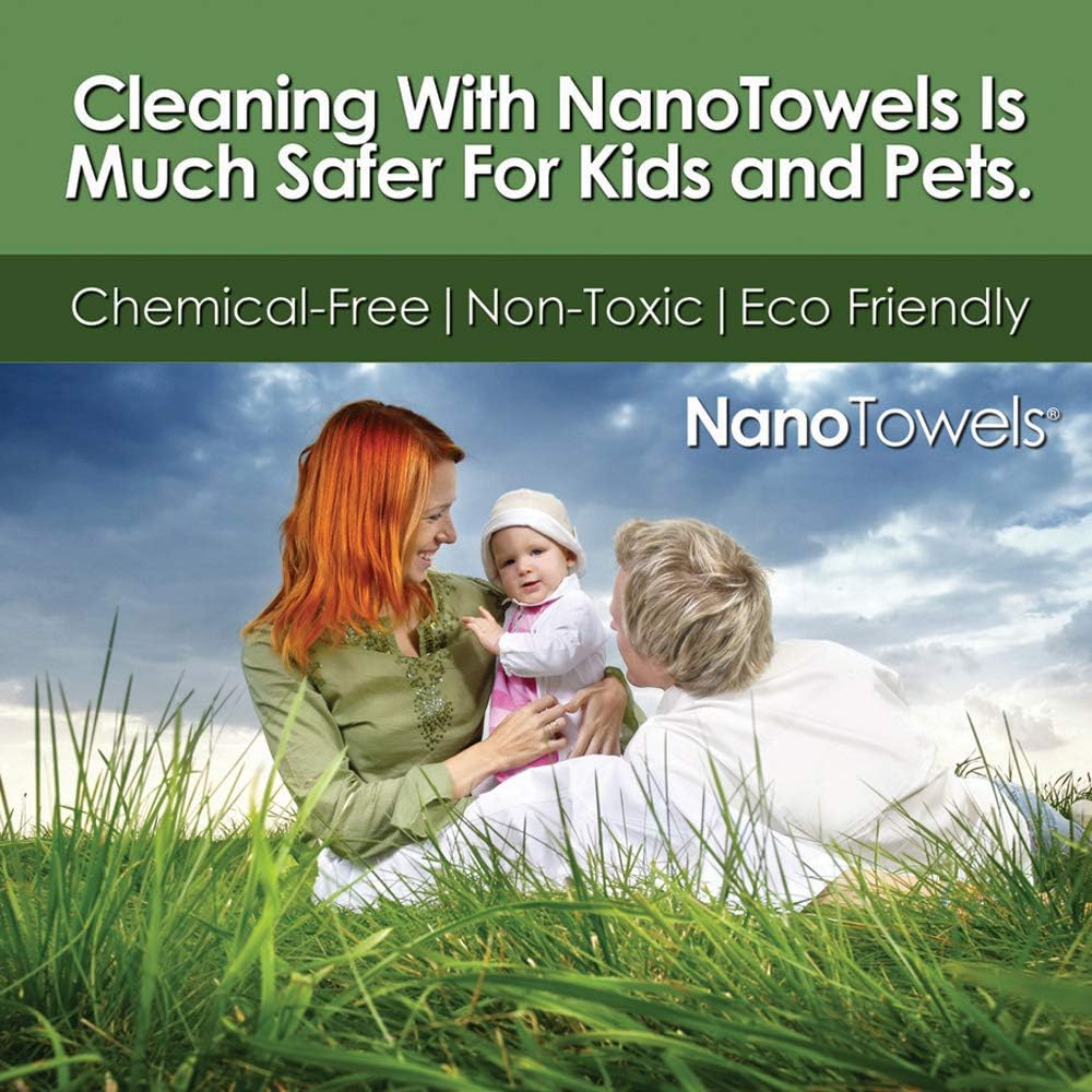 The Amazing Eco Cloth That Cleans Virtually Any Surface with Only Water. No More Paper Towels Or Toxic Chemicals. 4-Pack (14x14, Seashore Teal)