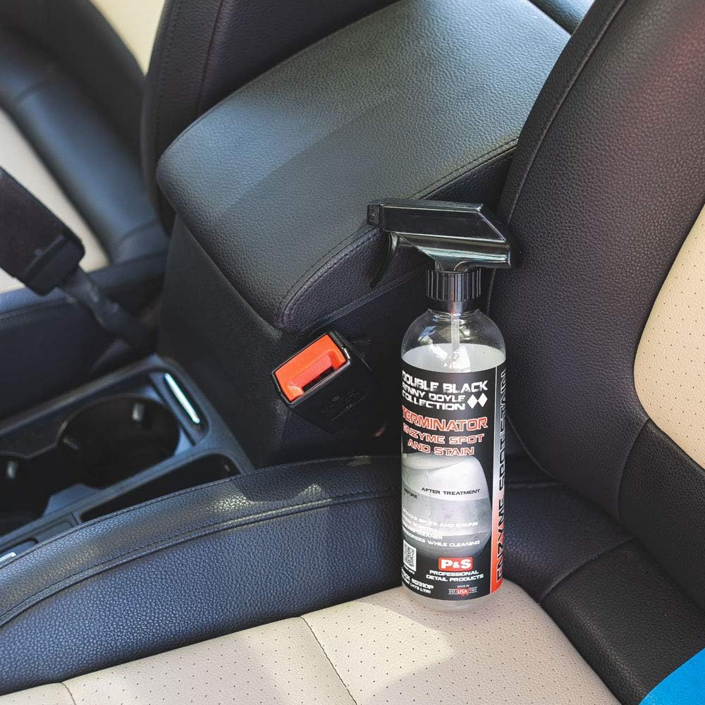 P&S Professional Detail Products - Terminator Enzyme Spot and Stain Remover - Perfect for Deodorizing, Removing Embedded Soils, Grease, Dirt, and Protein Based Stains; Fresh Scent (1 Pint)