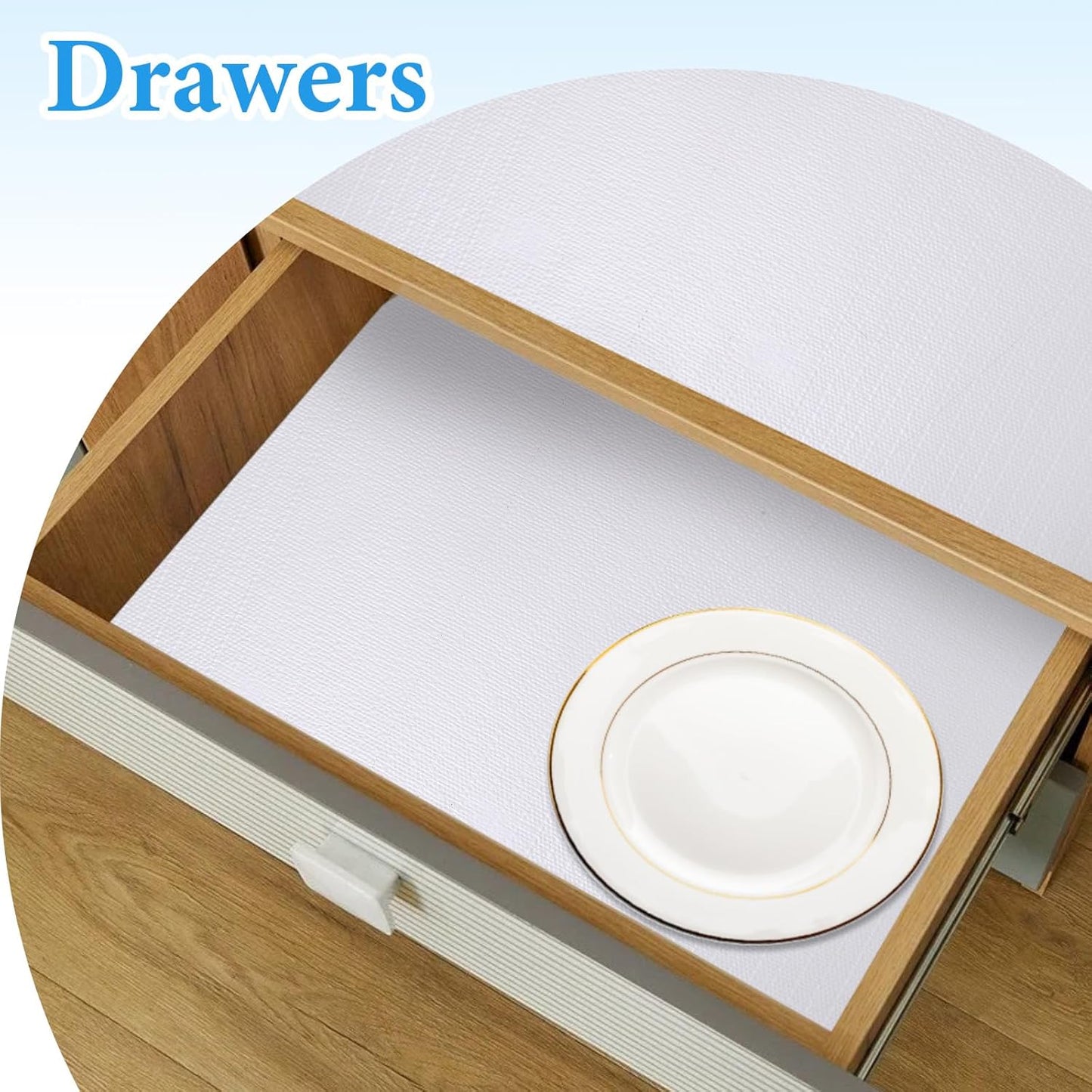 Shelf Liners for Kitchen Cabinets 12in x 10FT Non Adhesive Drawer Liner White Thickened Shelf Liner Paper Strong Non-Slip Easy to Clean for Tool Box Refrigerator with Knife and Tape Measure
