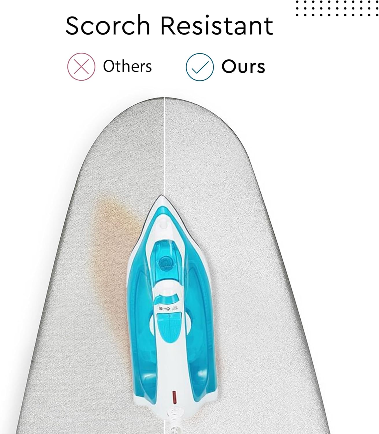 Encasa XO Ironing Board Cover and Pad 49"x18" - Metallised 'Silver Super Luxury' with Foam & Felt Pad, Fits Wide Iron Boards - Heat Reflective, Scorch Resistant, Bungee Elasticated, 3 Fasteners