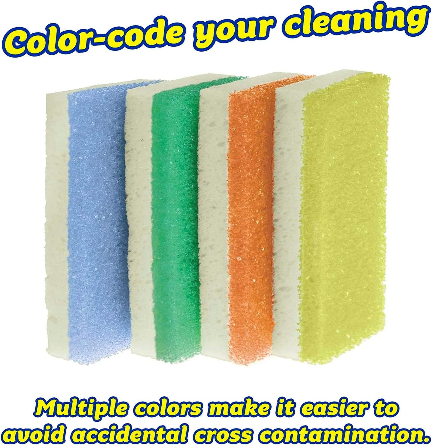 Scrub Daddy Sponge Daddy - Scratch-Free Multipurpose Kitchen & Dish Sponge - BPA Free & Made with Polymer Foam - Stain & Odor Resistant (4 Count)