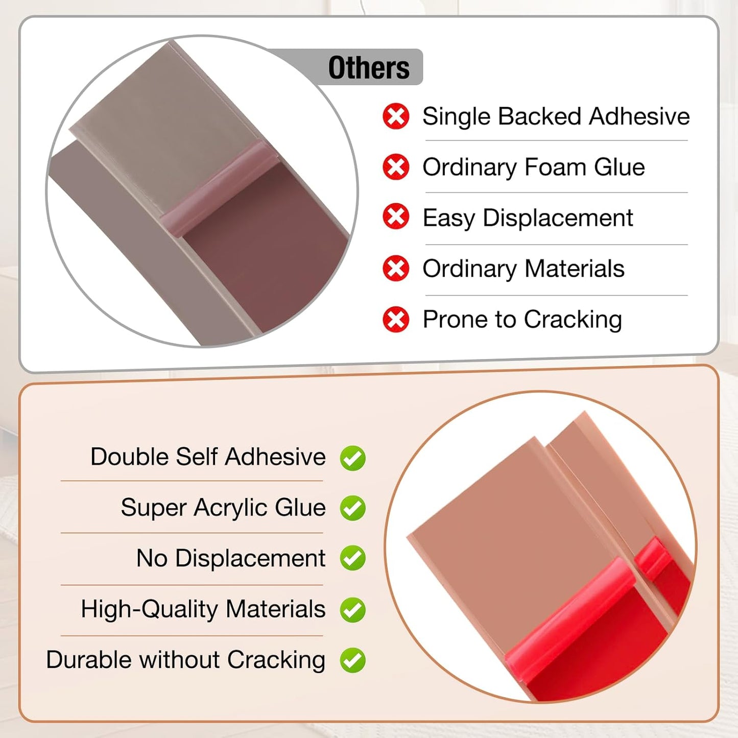 Floor Transition Strip Self Adhesive Vinyl Door Threshold for Doorways Carpet Edging Trim Overlap Edge Reducer for Laminate Floor, Carpet, Tile (Grayish Brown Wood Grain, 2/5" to 3/5", 3.3Ft)