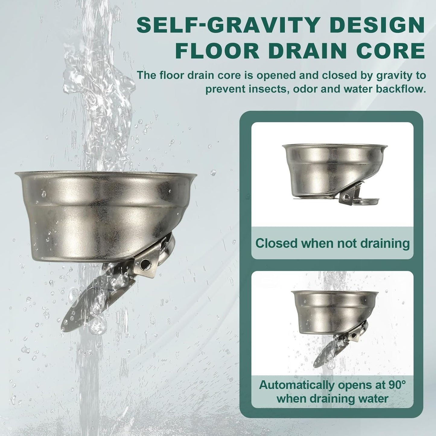 uxcell Rectangular Shower Drain, Brushed 304 Stainless Steel Odor-Proof Floor Drain Linear Shower Drain Hair Catcher for Bathroom Kitchen and Laundry Room(12 Inch, Black)