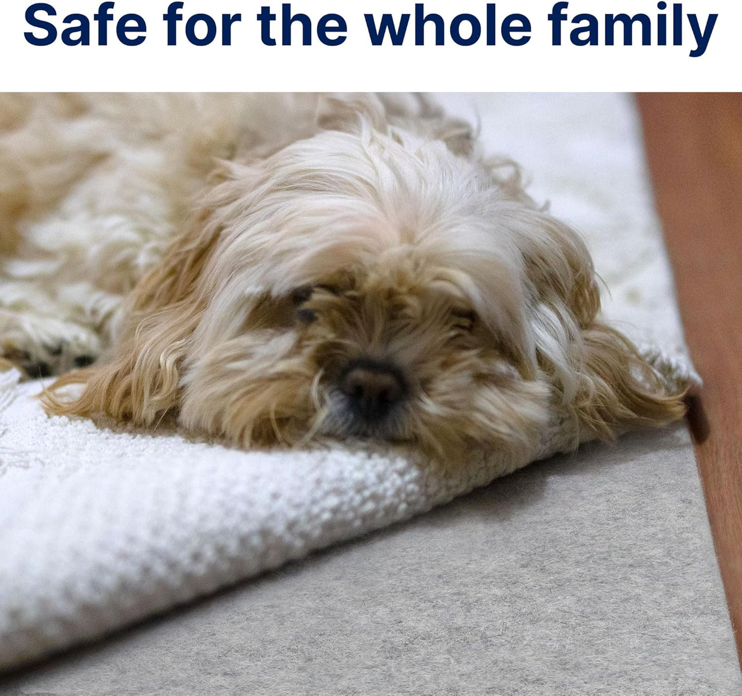 RUGPADUSA - Eco-Plush - 6'x8' - 1/2" Thick - 100% Felt - Luxurious Cushioned Rug Pad - Available in 3 Thicknesses, Many Custom Sizes