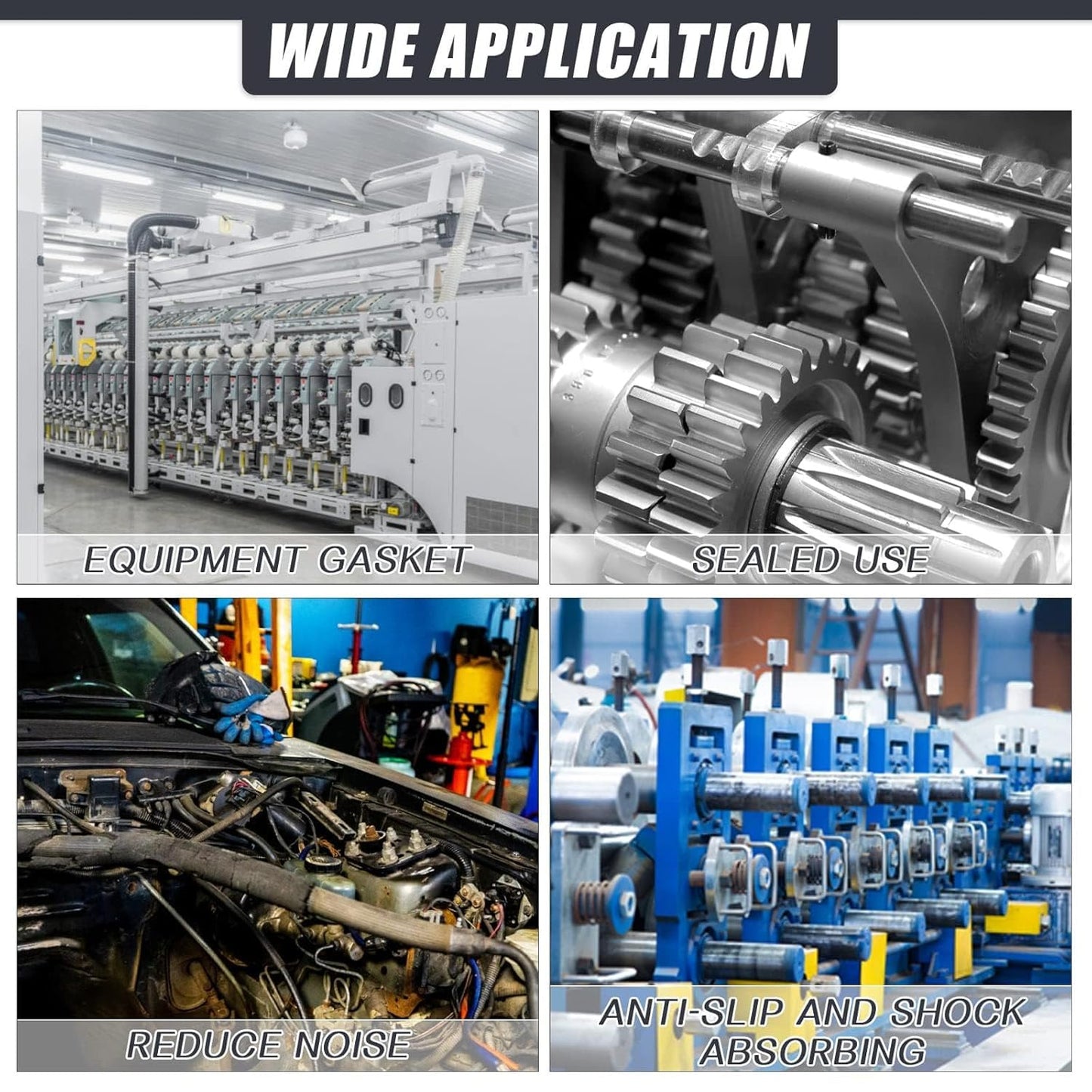 Neoprene Rubber Strips Self Adhesive Sheets, Rolls & Strips with Adhesive Backing Rubber Pads Self Stick Seal Gasket Tape for Matting Padding - 3” Wide x 1/16" Thick x 20' Long