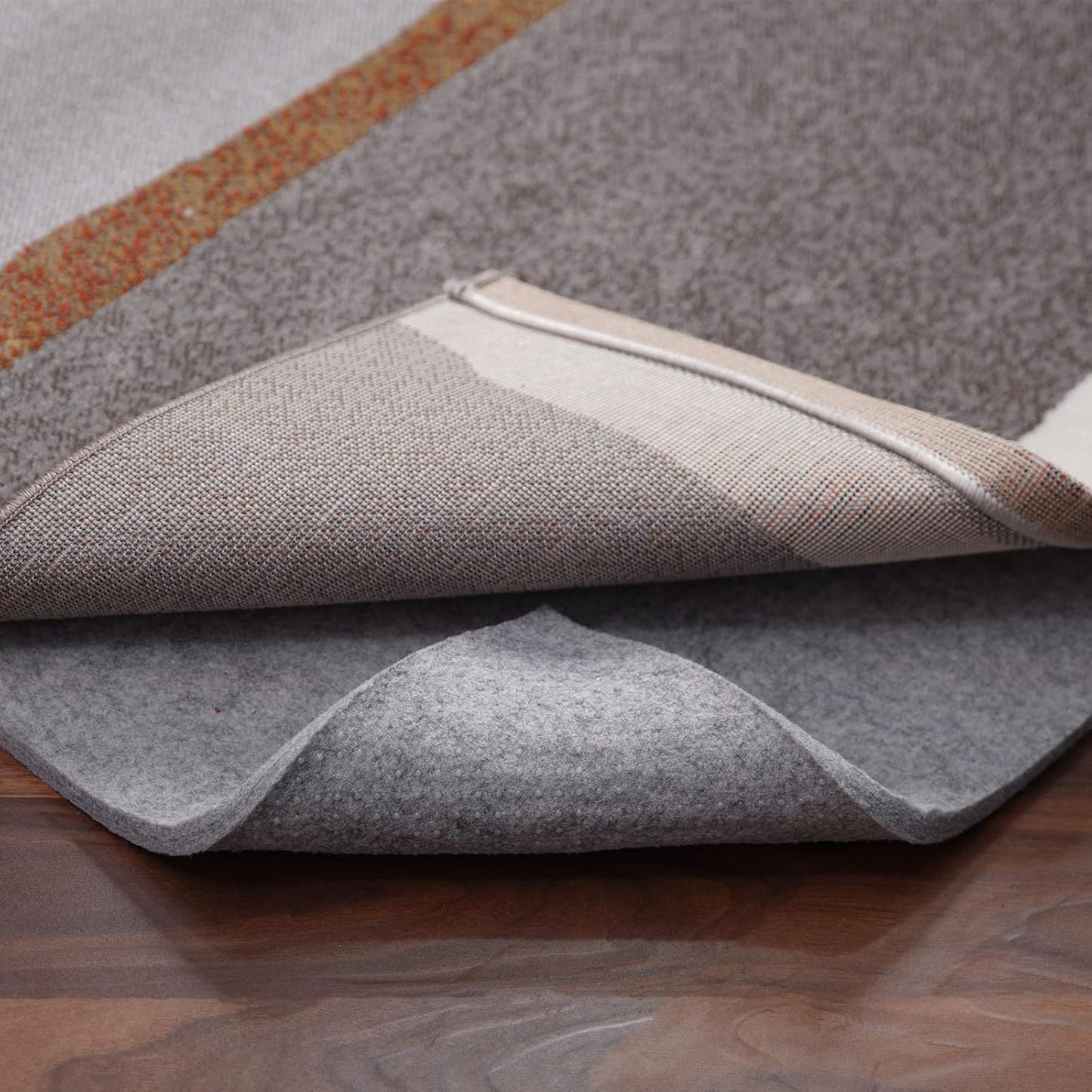 Non Slip Rug Pad Gripper - 2x10 Feet 1/8” Extra Thick Felt Under Rug for Runner Rugs and Hardwood Floors,Super Cushioned Non Skid Carpet Padding