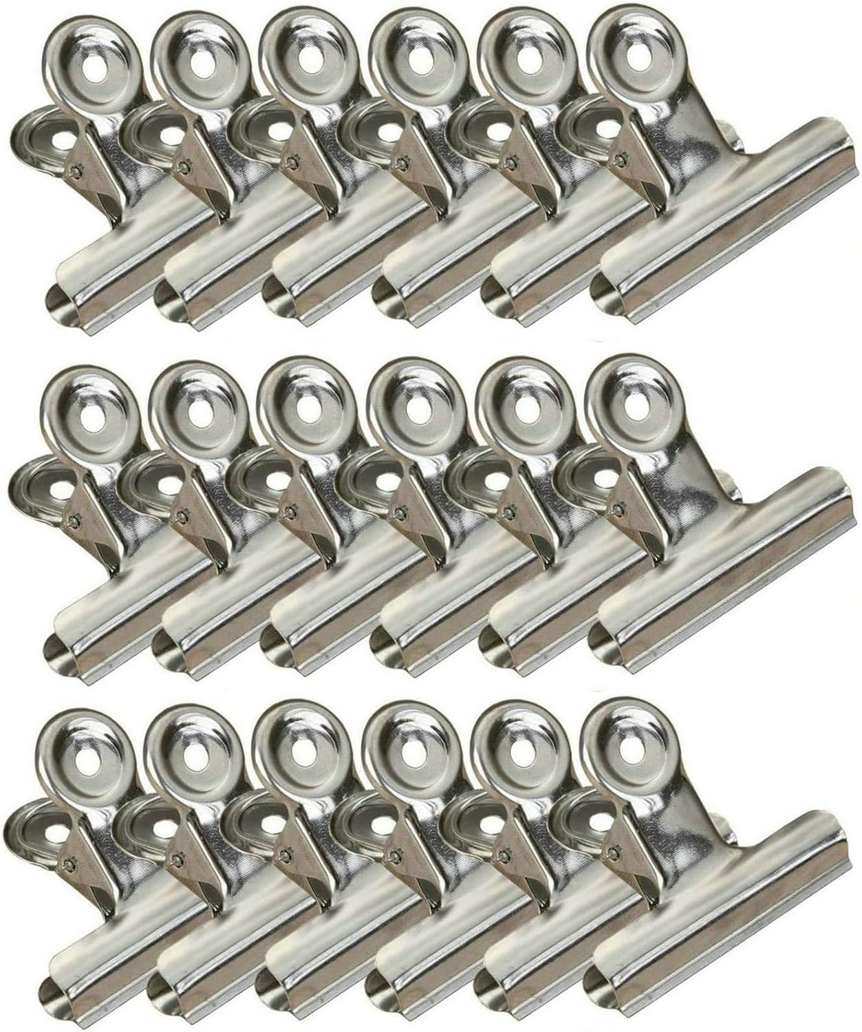 18 Pack Stainless Steel Chip Bag Clips Heavy Duty Food Bags Clamp Clips for Kitchen Office School(2.5In)