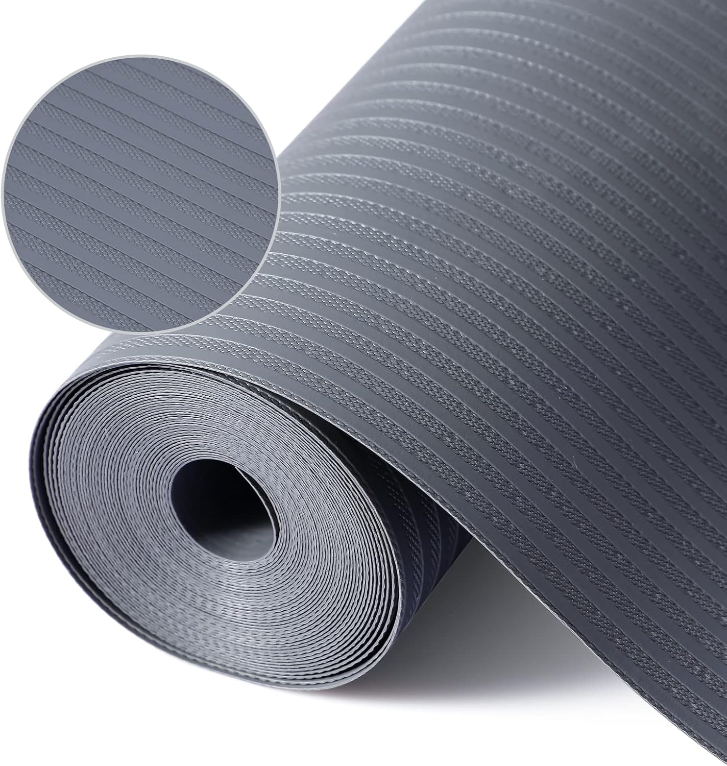Shelf Liners for Kitchen Cabinets, 22Inch x 30Ft, Non Adhesive Shelf Liner, Non-Slip Kitchen Drawer Liners, Waterproof Durable Cabinet Liners for Shelves, Refrigerator, Pantry, Dark Gray