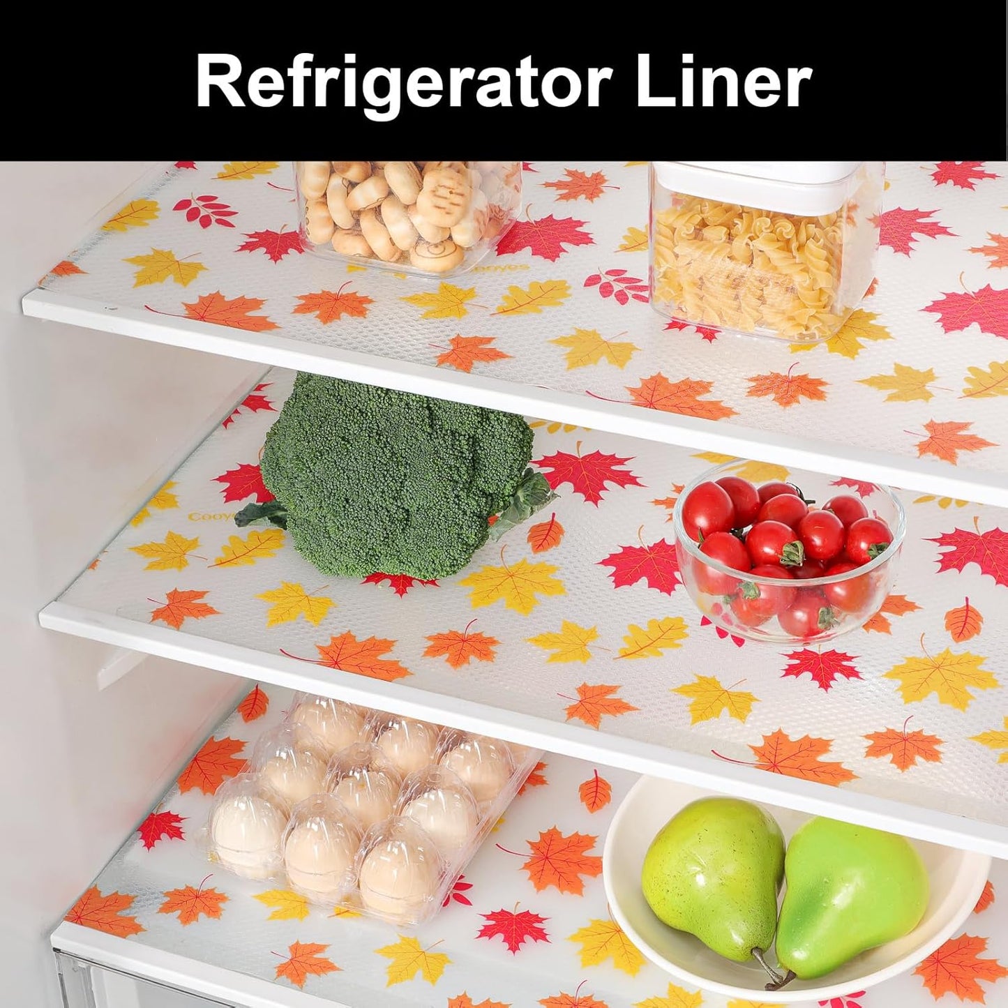 Cooyes Shelf Paper for Kitchen Cabinets Non Adhesive, Waterproof & Oil-Proof Kitchen Drawer Liner for Refrigerator Drawer Fridge Cupboard, (17.7 Inch W x 78 Inch L, Pumpkin Orange)