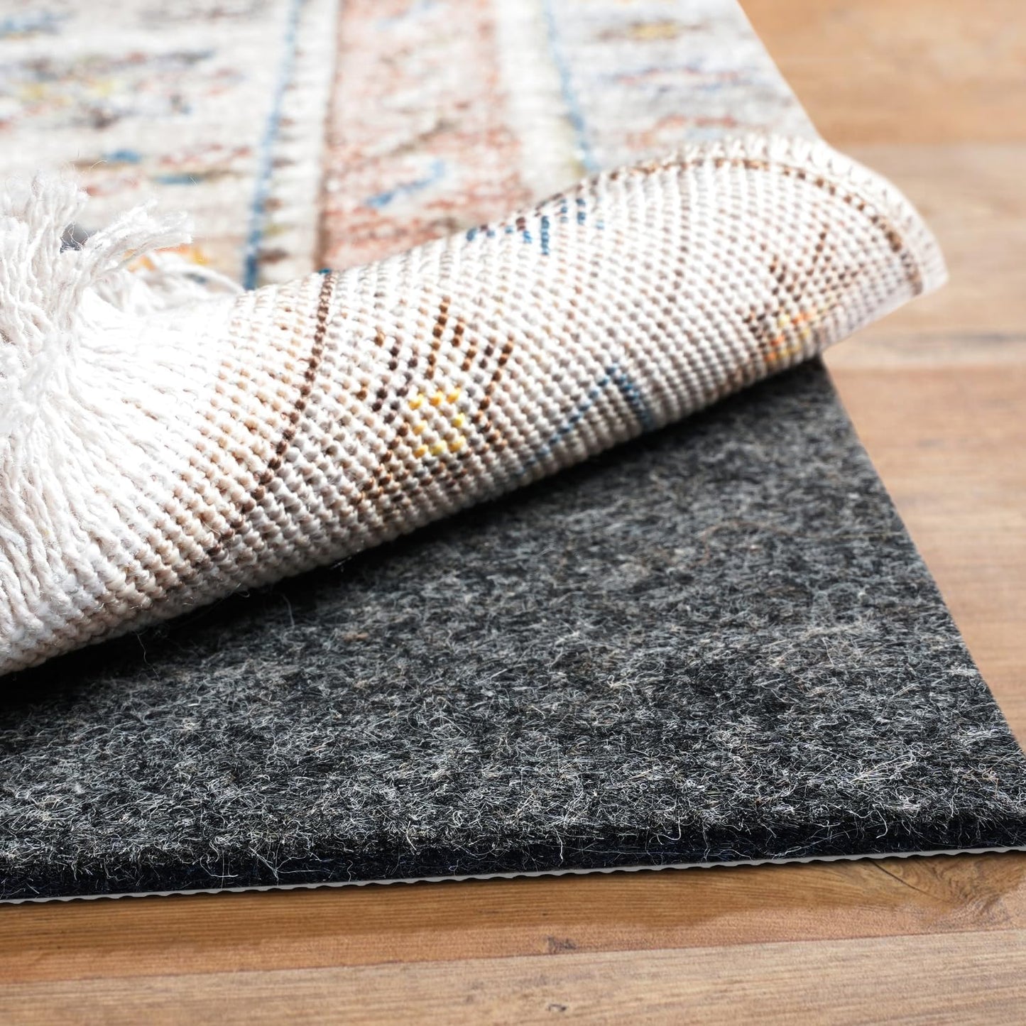 BAGAIL Felt and Natural Rubber Backing Rug Pads 1/4” Thick, 2 x 8 Ft Non Slip Carpet Gripper Keep Rugs in Place, Under Area Rug Protective Cushioned Pads, Carpet Runners, Hardwood Floors Protection