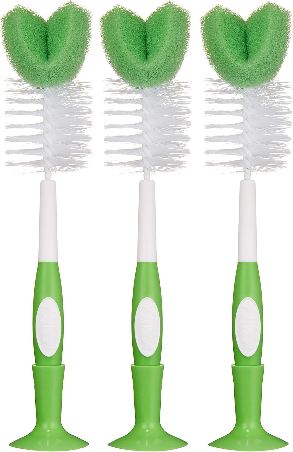 Amazon Brand - Mama Bear Bottle Brush (Pack of 3), White