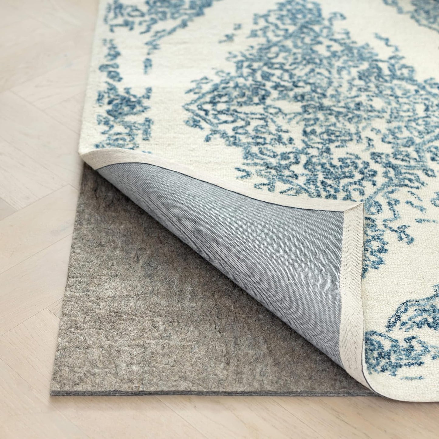 RUGPADUSA - Dual Surface - 1'10" x 7'10" - 3/8" Thick - Felt + Rubber - Enhanced Non-Slip Rug Pad - Adds Comfort and Protection - for Hard Surface Floors
