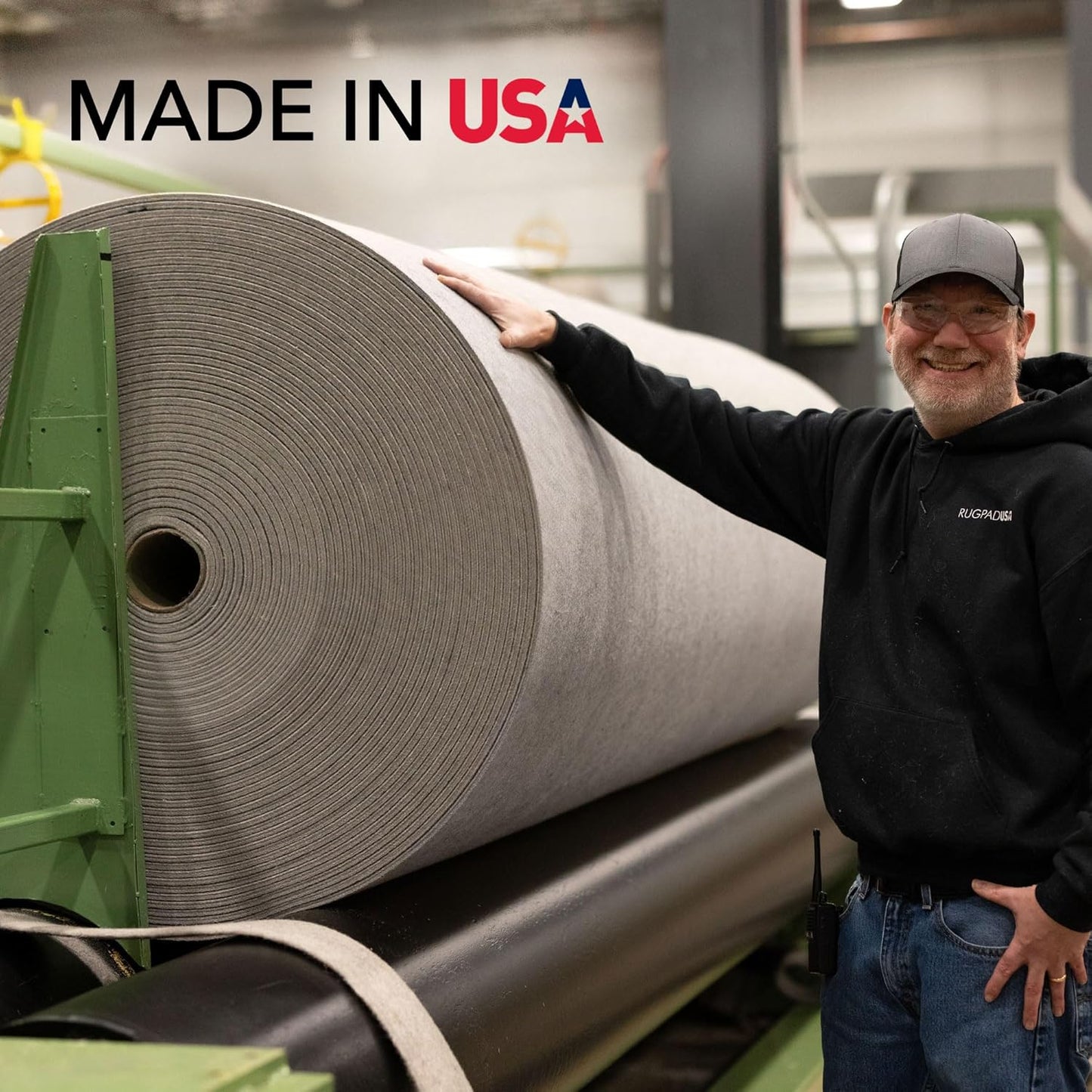 RUGPADUSA - Eco-Plush - 6'x8' - 1/2" Thick - 100% Felt - Luxurious Cushioned Rug Pad - Available in 3 Thicknesses, Many Custom Sizes