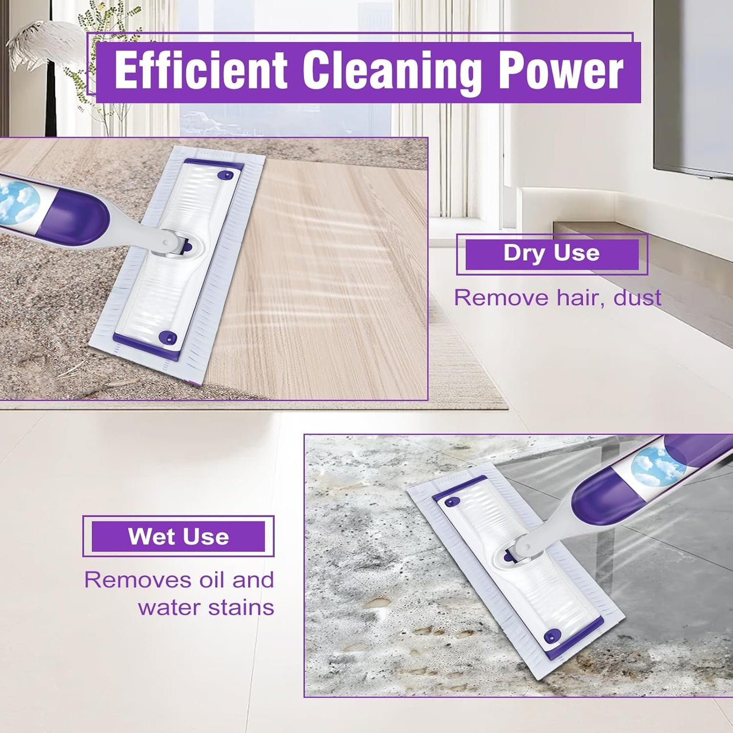40 Pack Disposable Power Mop Refills Pads Compatible with Swiffer Power Mop,Spray Wet Pads Refill,Disposable Spray Mopping Pads Refills for Multi-Surface Floor Cleaning