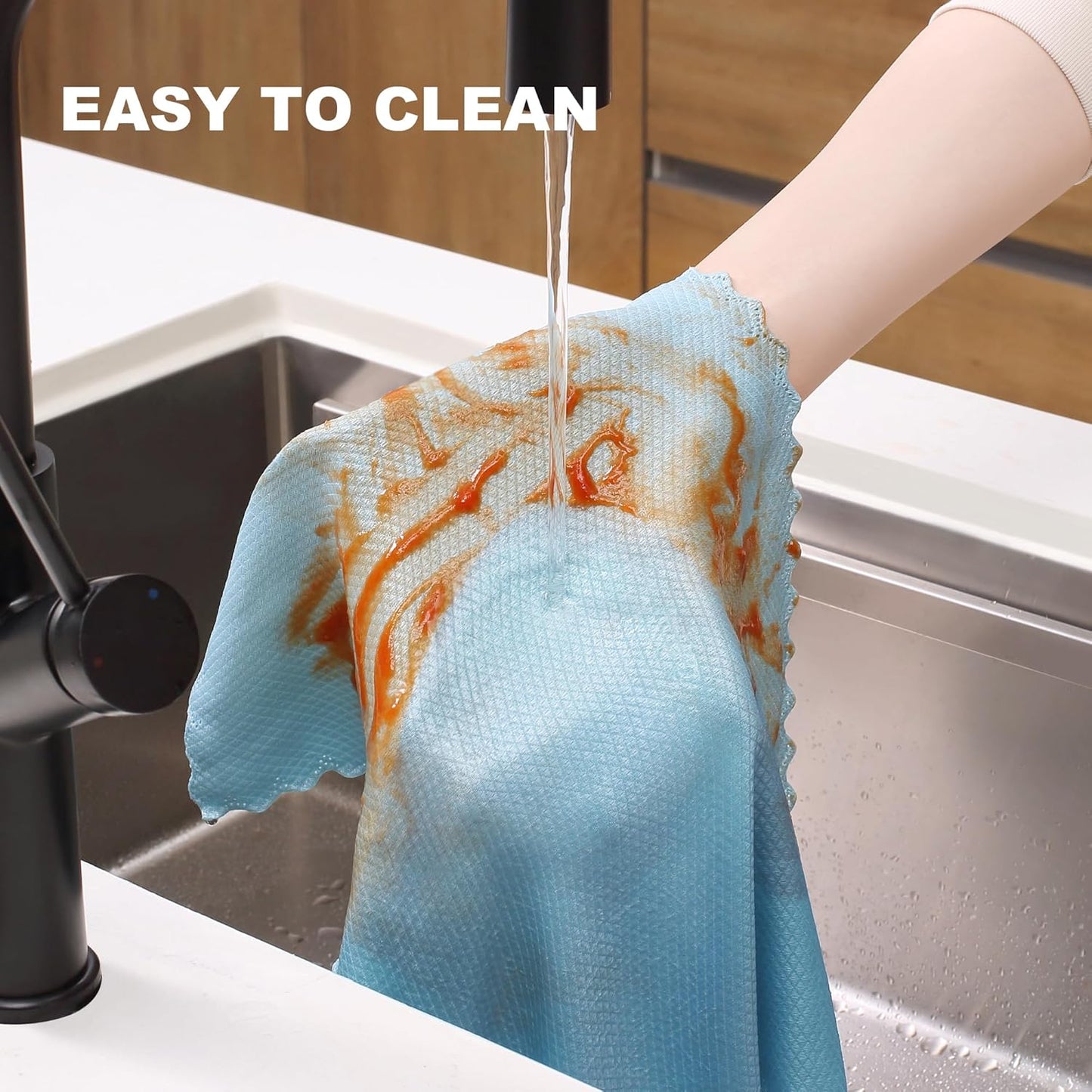 JOYMOOP Fish Scale Streak Free Magic Glass Window Cleaning Cloth, Microfiber Cleaning Cloth, Reusable Absorbent Shiny Wipes, Microfiber Towels, Lint Free Dish Drying Polishing Towels, 5 pcs