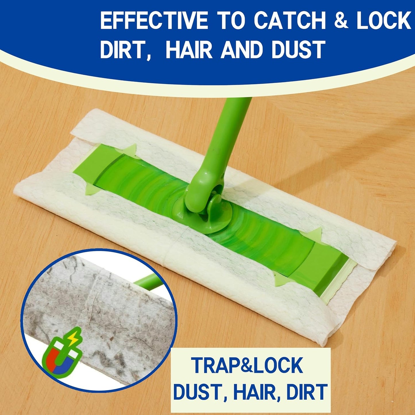 Dry Sweeping Cloths Disposable Mop Refills Floor Dust Mop Pad, Floor Cloth Refills for Swiffer Standard Sweeper, Pack of 160