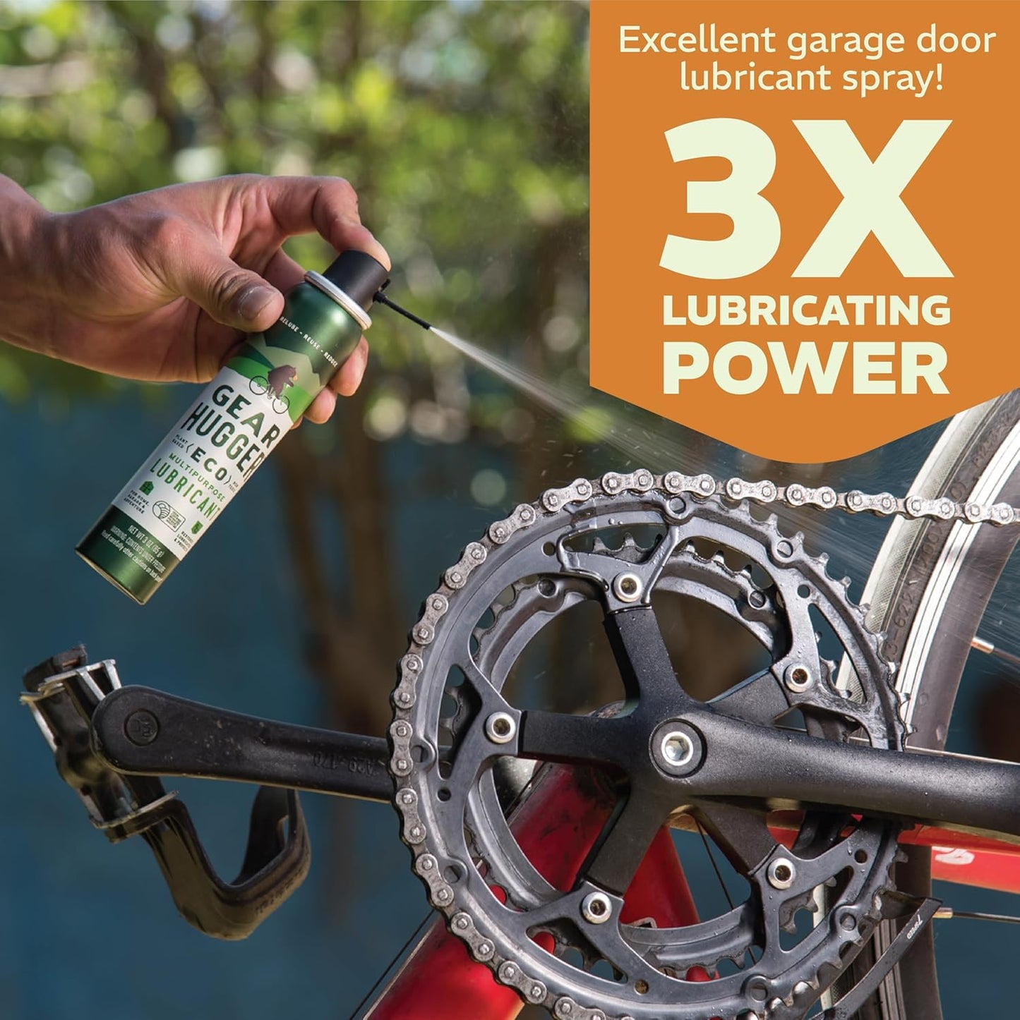 Gear Hugger Multipurpose Lubricant - Eco-Friendly (3 oz, Pack of 3), Rust Remover - Garage Door Spray, Door Hinge & Lock Lubricant - Plant-Based, No Petroleum, No PTFE