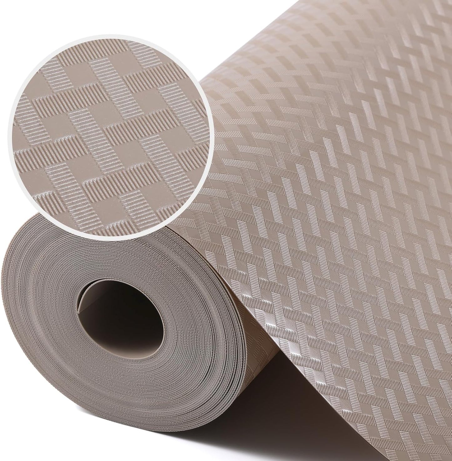 Shelf Liners for Kitchen Cabinets Refrigerator Liners Waterproof & Oil-Proof Kitchen Cupboard Liner Drawer Mats EVA Material Non Adhesive Fridge Liner for Shelves Beige 11.8 x 59 Inches