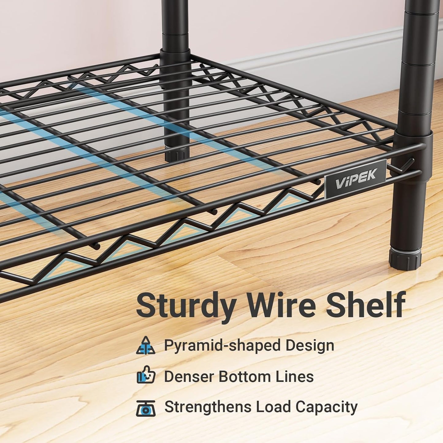 VIPEK V5L Garment Rack Heavy Duty Clothes Racks with Dimmable LED Light, 3000K Warm White, Portable Closet Wardrobe Freestanding Metal Clothing Racks for Hanging Clothes, Max Load 890lbs, Black