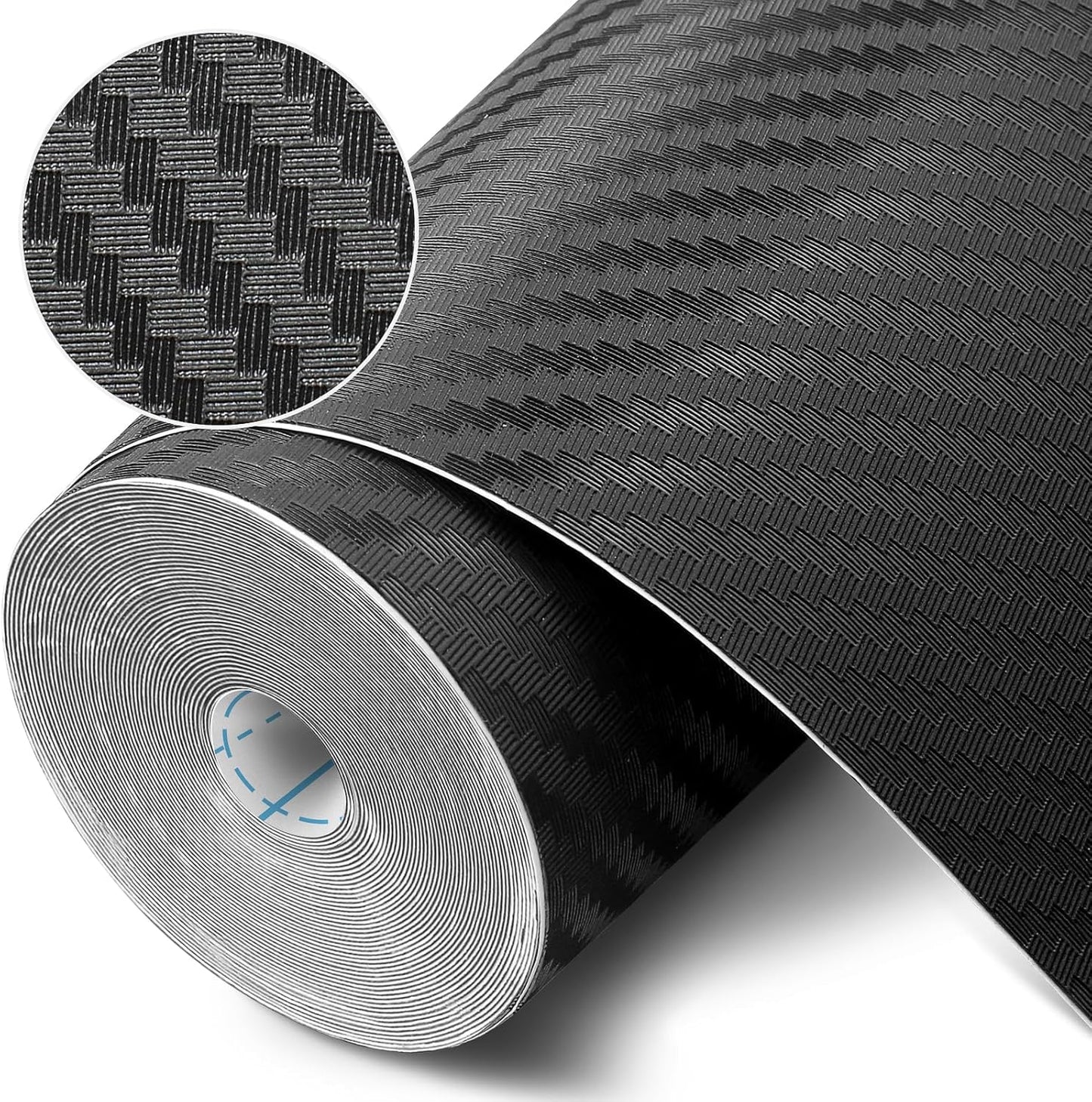 Self-Adhesive Shelf Liner Kitchen Liner, Waterproof Backed Paper Easy Peel and Stick Contact Liner Without Residue for Decor Your Desk Surface, Kitchen Countertops (Black, 11.8 x 118.1 inches)