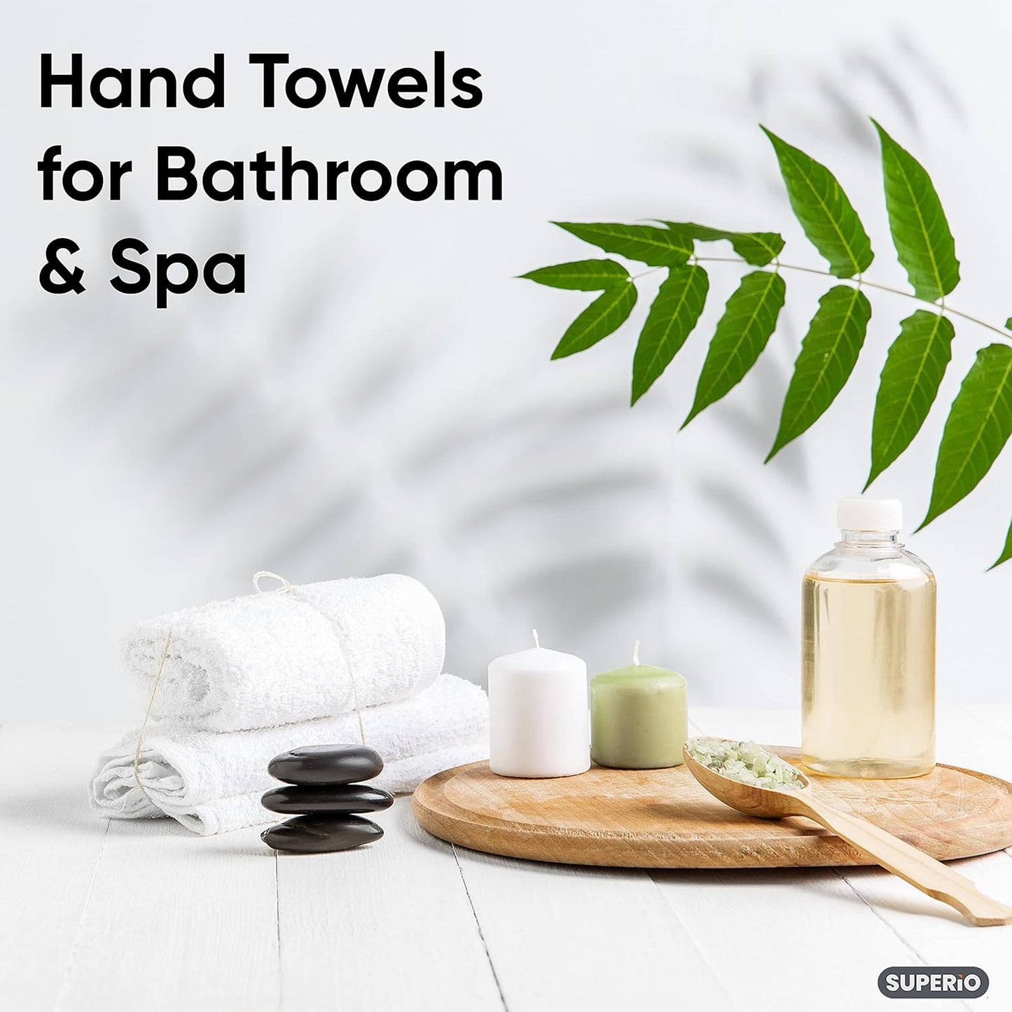 Superio Terry Cloth Rags White Washcloths 100% Cotton 12" Cleaning Cloths, Kitchen Towels, Facial Washcloth, Spa Cloths, Hand Towel, Small Lint Free Rags for Multi-Purposes (24 Pack)
