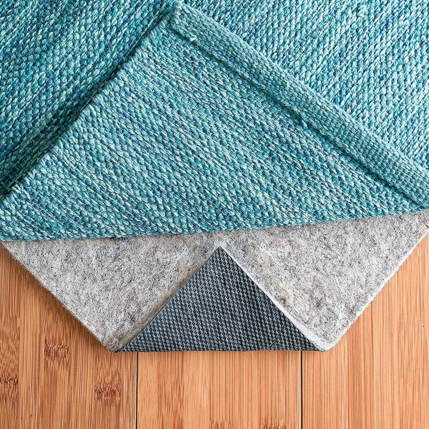 RUGPADUSA - Dual Surface - 6'x9' - 1/4" Thick - Felt + Rubber - Non-Slip Backing Rug Pad - Safe for All Floors