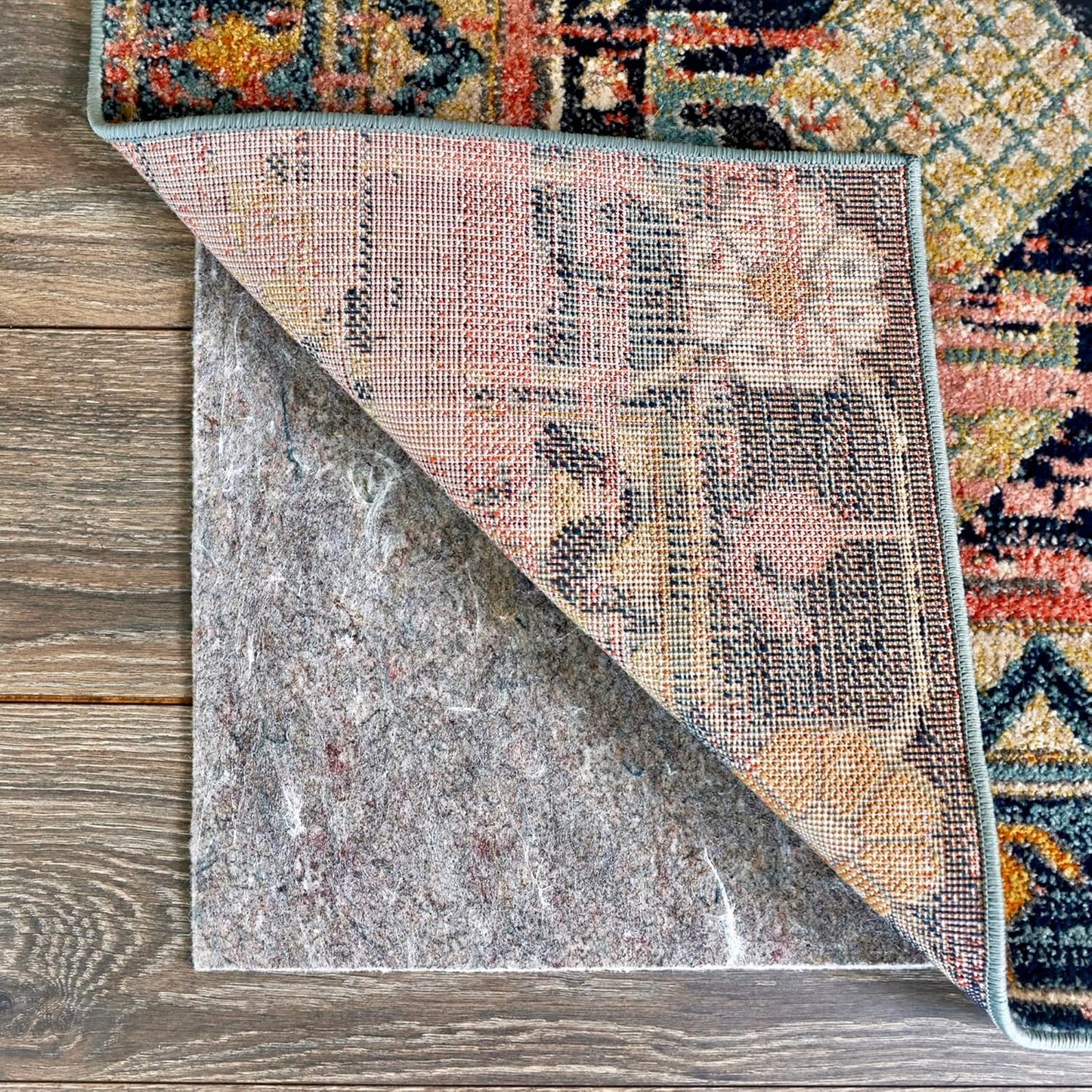 RUGPADUSA - Dual Surface - 8'10" x 11'10" - 1/8" Thick - Felt + Rubber - Non-Slip Backing Rug Pad - Adds Low-Profile Comfort and Protection