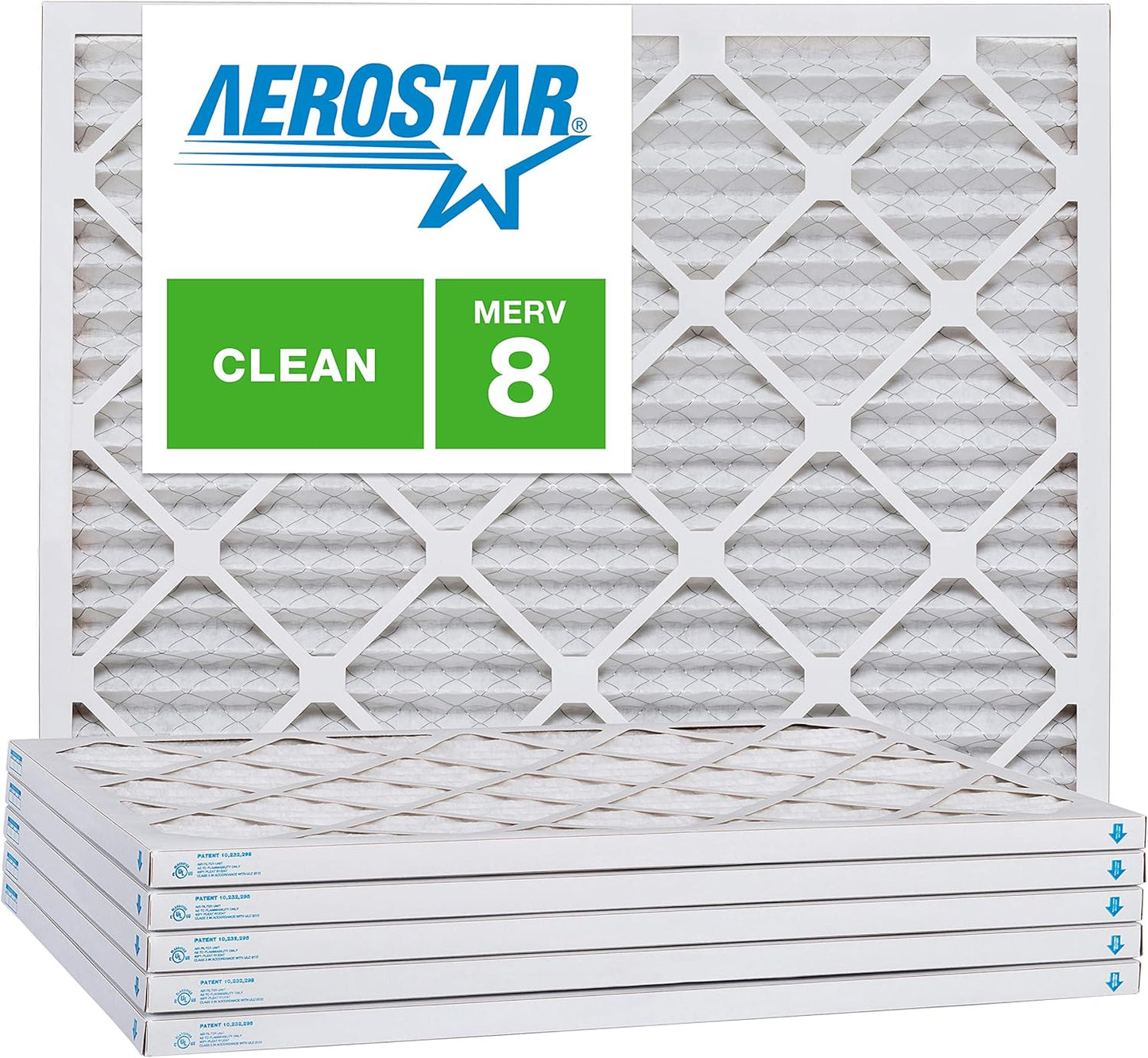 Aerostar Air Filters 16x28x1 MERV 8,Healthier Air For Your Home, 16" x 28" x 3/4", Box of 6