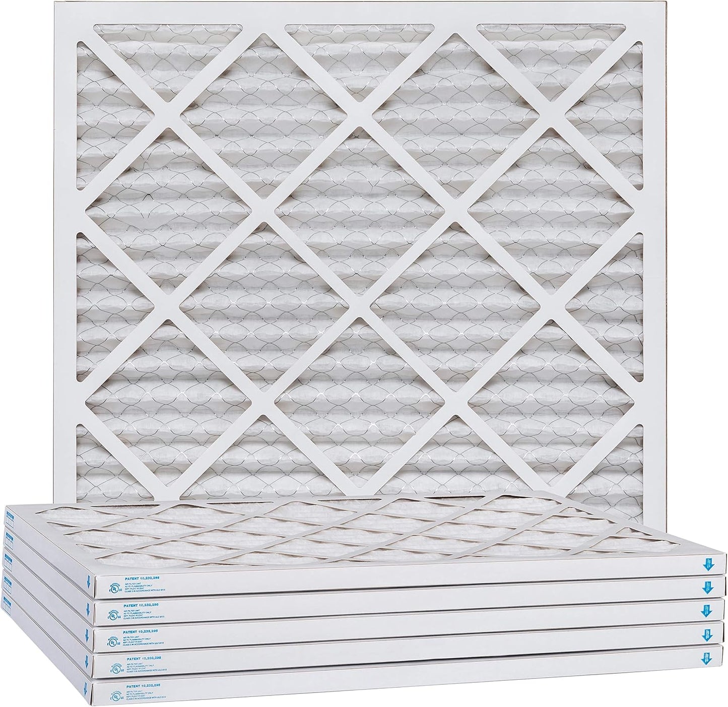 Aerostar 22x22x1 MERV 8, Pleated Air Filter, 22x22x1, Box of 6, Made in the USA