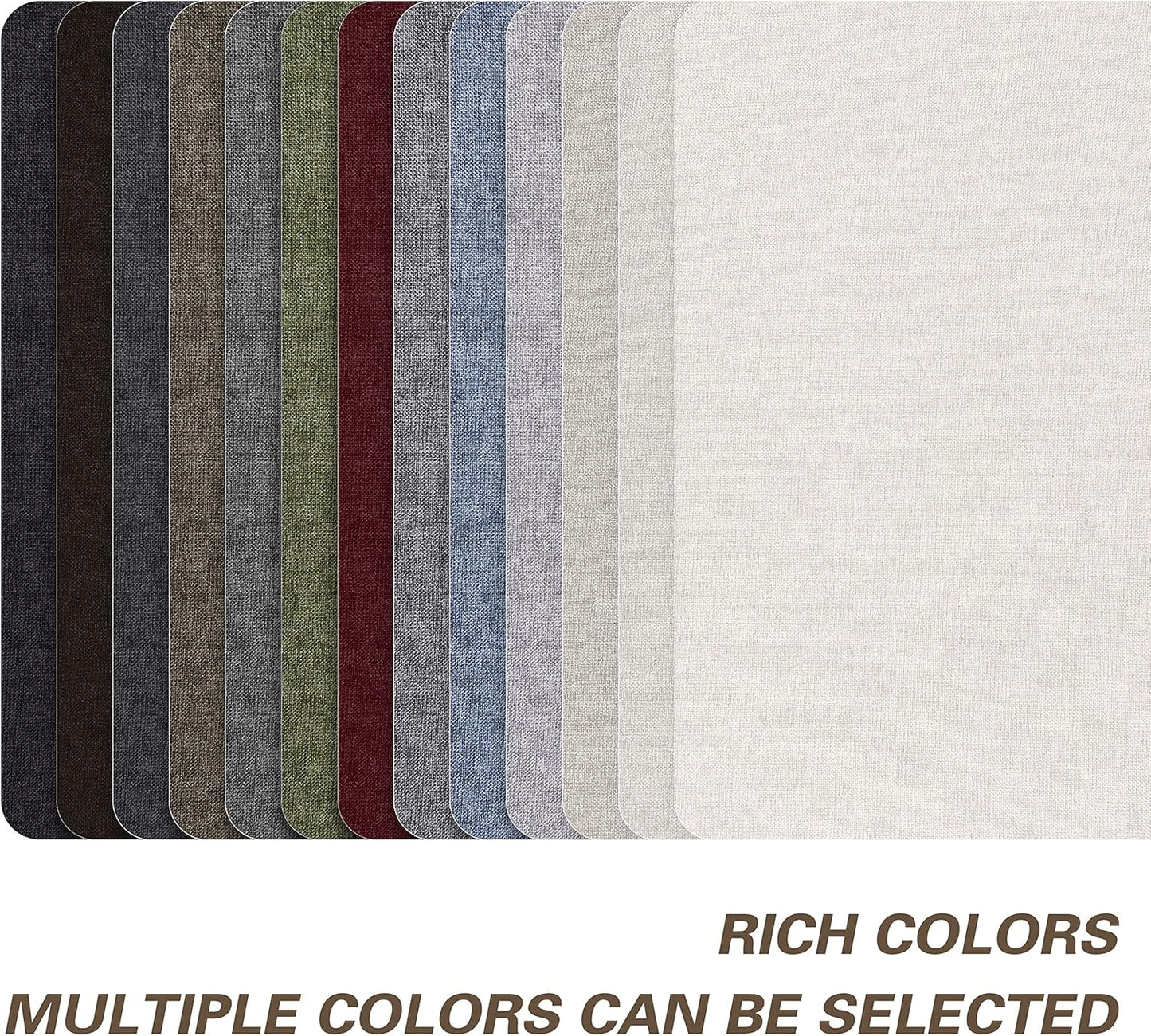 KING MOUNTAIN Fine Linen Fabric Patches, Self-Adhesive, 8x11 inch, 2 PCS, Multi Color, For Linen Sofa and Clothes Repair (Blue Grey, 8" x 11" - 2PCS)