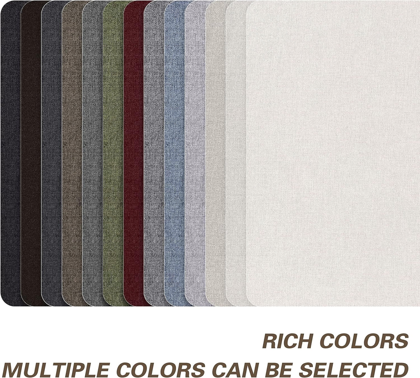 KING MOUNTAIN Fine Linen Repair Patches, Self-Adhesive Linen Fabric Patches, 8X11 inch Extra Size, Multi Color, Can be Used for Linen Sofa Repair and Linen Clothes Repair(8" x 11", Charcoal Gray)