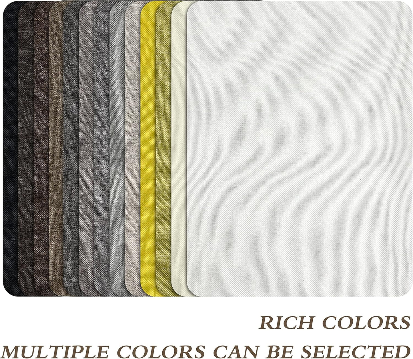 Fine Linen Repair Patches, Self-Adhesive Fabric Patches, 8X11 Inch 2 PCS, Multi Color, for Sofa and Clothes Repair (8" x 11"-2PCS, Medium Grey 1.0)